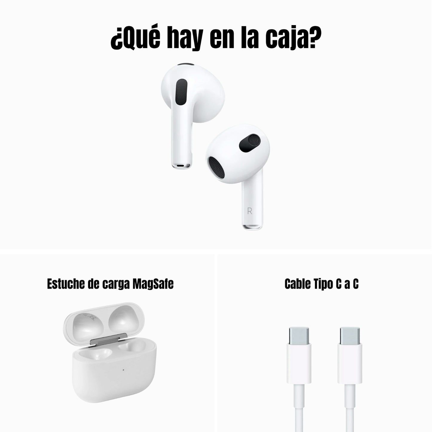 🎉 AIRPODS (3ERA GENERACIÓN) 🎉🔝CALIDAD A1 - TOP🔋 𝗖𝗔𝗥𝗚𝗔 𝗜𝗡𝗔𝗟𝗔𝗠𝗕𝗥𝗜𝗖𝗔