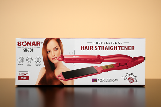 🔥 Plancha de Cabello Profesional SONAR SN-738 👩‍🦰 | 750°F | Placas Anchas | Alisado Rápido y Sin Frizz ✨
