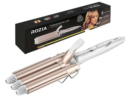 ✨ RIZADOR DE CABELLO ROZIA ✨ 3 Barriles de magia 🔥 ¡Ondas de impacto! 🌊💁🏻‍♀️